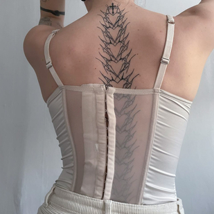 Female Black Women's tattoo on Back #87104 | Tattoo Artist Olga Glotova