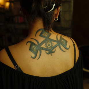 Female Black and Grey Ornamental tattoo on Back #90818 | Tattoo Artist Sasha Morozov (Sasha Morozov)