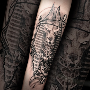 Female Black and Grey Graphic tattoo on Forearm #87856 | Tattoo Artist Sergey Martynov