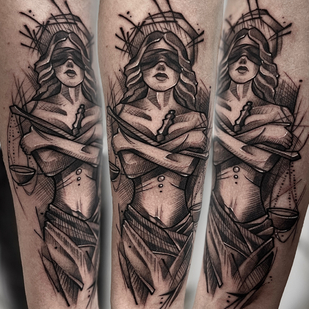 Male Black and Grey Graphic tattoo #87873 | Tattoo Artist Sergey Martynov