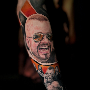 Male Color Portrait tattoo on Forearm #85495 | Tattoo Artist Sergey Pahabov