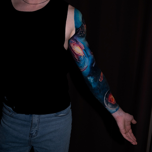 Male Color Realism tattoo on Sleeve #87638 | Tattoo Artist Sergey Proshkin