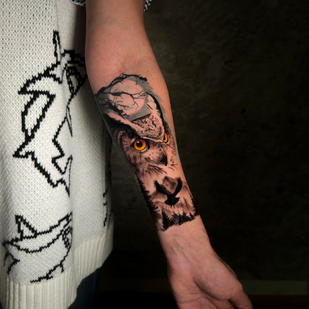 Female Black and Grey Realism tattoo on Forearm #87641 | Tattoo Artist Sergey Proshkin