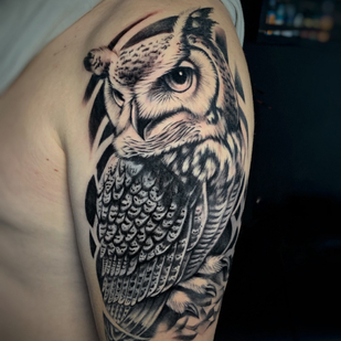 Male Black and Grey Realism tattoo on Shoulder #86305 | Tattoo Artist Ulya Aubhoov