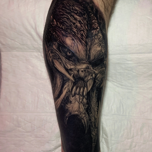 Black and Grey Horror tattoo #87971 | Tattoo Artist Victoria Ziman