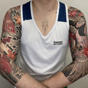 Male Color Japanese tattoo on Shoulder #87400 | Tattoo Artist Vitaliy Kanaschenkov
