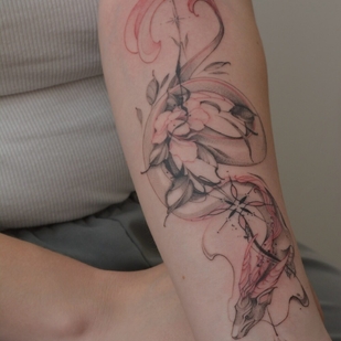 Female Color Author's Style tattoo #94796 | Tattoo Artist Sergeeva Tattoo