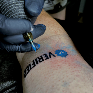 Male Color Lettering tattoo #96824 | Tattoo Artist Perforator Tattoo Studio