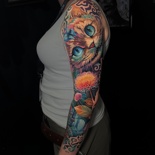 Female Color Author's Style tattoo on Sleeve #91183 | Tattoo Artist Rasl Sparov