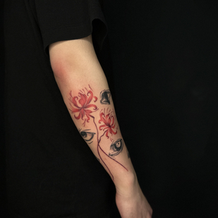 Male Color Abstract tattoo on Forearm #91381 | Tattoo Artist Dmitriy Minaev