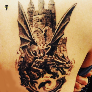 Male Black and Grey Realism tattoo on Back #91727 | Tattoo Artist Vyacheslav Menschikov