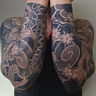 Male Color Japanese tattoo on Sleeve #92167 | Tattoo Artist Ivan Shlyapnikov