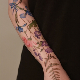 Female Color Realism tattoo #95033 | Tattoo Artist Polina Red Head