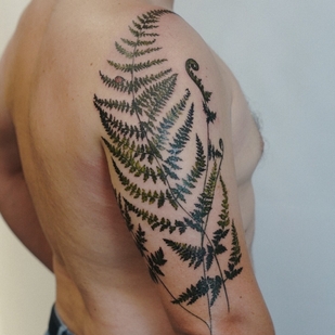 Male Color Realism tattoo on Shoulder #99779 | Tattoo Artist Polina Red Head