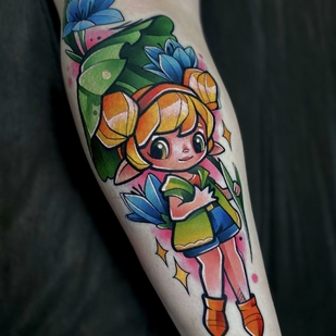 Female Color New School tattoo #92486 | Tattoo Artist Smirnova Ulyana