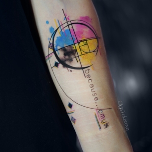 Male Color Illustrative tattoo on Forearm #101917 | Tattoo Artist Olga Tokareva