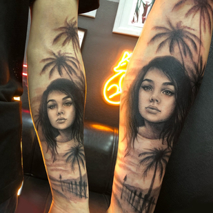 Male Black Whipshading tattoo on Forearm #92872 | Tattoo Artist Alisa Lisova
