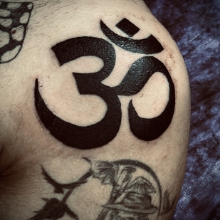 Male Black  tattoo on Shoulder #93403 | Tattoo Artist Svetlana Aleksina