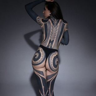 Female Black Ornamental tattoo on Bodysuit #94207 | Tattoo Artist Aleksey Varma