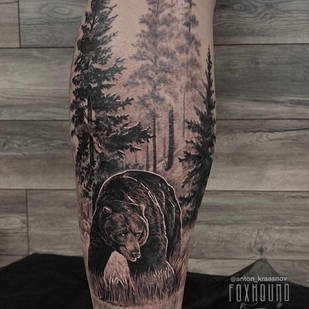 Male Black Realism tattoo #93930 | Tattoo Artist Anton Krasnov