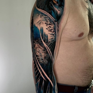 Male Color Realism tattoo on Shoulder #93938 | Tattoo Artist Anton Krasnov