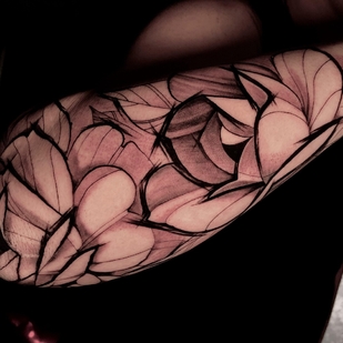 Male Black Graphic tattoo on Forearm #93966 | Tattoo Artist Anton Krasnov