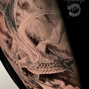 Male Black Realism tattoo on Shoulder #93972 | Tattoo Artist Anton Krasnov