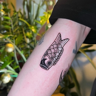 Female Black Miniature tattoo on Forearm #93978 | Tattoo Artist Anton Krasnov