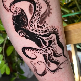 Female Black Engraving tattoo #93979 | Tattoo Artist Anton Krasnov