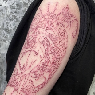 Female Color Graphic tattoo on Shoulder #94436 | Tattoo Artist nunichego shtyrikova