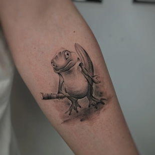 Male Black and Grey Miniature tattoo on Forearm #96150 | Tattoo Artist Smishko Leonid