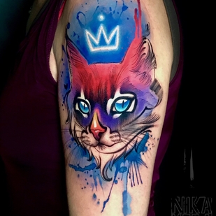 Female Color Author's Style tattoo on Shoulder #97027 | Tattoo Artist Nikaveratattoo