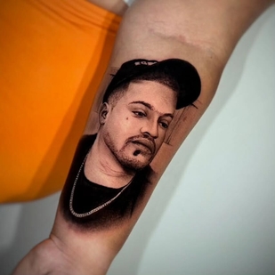 Female Black Portrait tattoo on Forearm #97559 | Tattoo Artist Javier Camargo