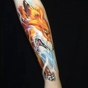 Female Color New School tattoo #97746 | Tattoo Artist Roman Krylov