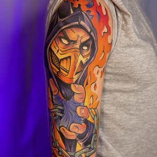 Male Color Neo-traditional tattoo on Shoulder #97751 | Tattoo Artist Dasha Kostrova