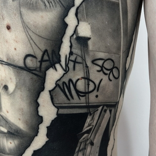 Male Black and Grey Realism tattoo on Back #98150 | Tattoo Artist Aleksandr Kuchin