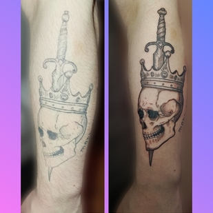 Male Black  tattoo on Forearm #99694 | Tattoo Artist Gonchar Anastasiya