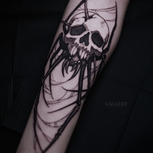 Male Black Graphic tattoo on Forearm #100565 | Tattoo Artist Yavorskaya Anastasiya