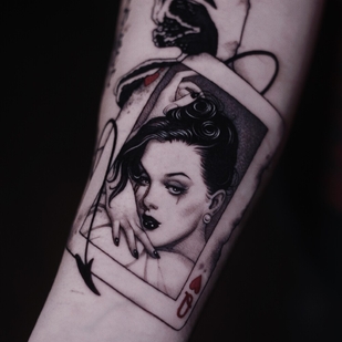 Male Black Graphic tattoo on Forearm #100571 | Tattoo Artist Yavorskaya Anastasiya