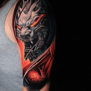 Male Color Realism tattoo on Shoulder #99972 | Tattoo Artist Aleksandr Lysov
