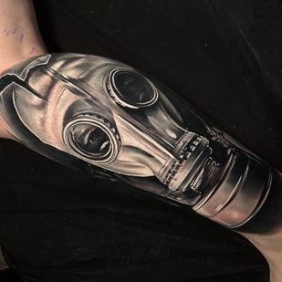 Female Black and Grey Realism tattoo on Shin #99981 | Tattoo Artist Aleksandr Lysov