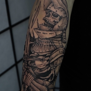 Male Black Blackwork tattoo on Forearm #100202 | Tattoo Artist Arturs Garoza