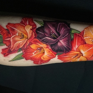 Female Color  tattoo on Leg #101047 | Tattoo Artist Melissa Reyes