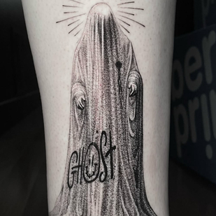 Male Black and Grey Author's Style tattoo on Shin #101131 | Tattoo Artist Mariya Rodchin