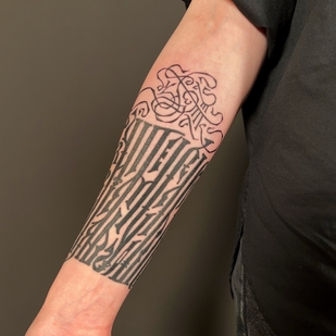 Female Black and Grey Lettering tattoo on Forearm #101256 | Tattoo Artist Sergey Floid