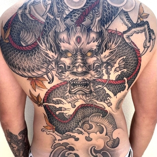 Black and Grey  tattoo on Back #101346 | Tattoo Artist Morgan Ezor