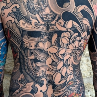 Black and Grey  tattoo on Back #101349 | Tattoo Artist Morgan Ezor