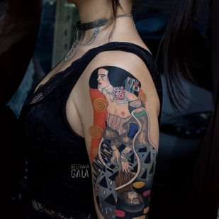 Female  Author's Style tattoo on Sleeve #103286 | Tattoo Artist Stefania Gala