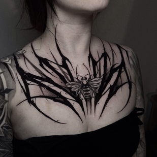 Female Black Blackwork tattoo #103249 | Tattoo Artist Julian Moth