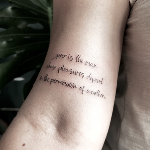 Female Black Fineline tattoo #103441 | Tattoo Artist Valeriia Radchenko